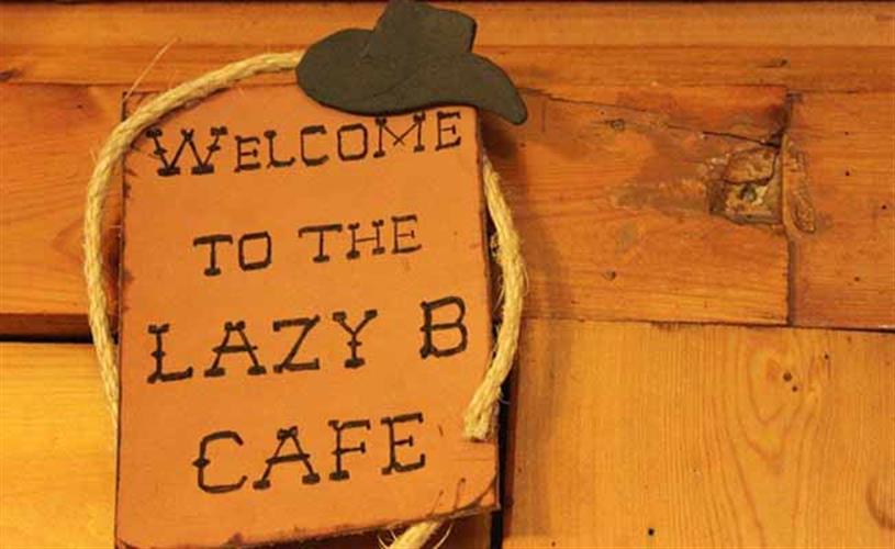 Lazy B Bar & Cafe: sign