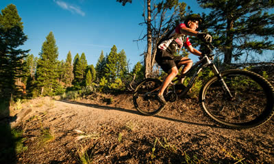 Mountain biker in Southwest Montana