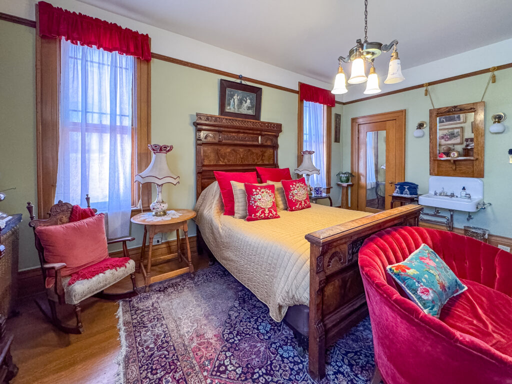 Bed & Breakfast room at the Copper King Mansion in Butte, Montana. 