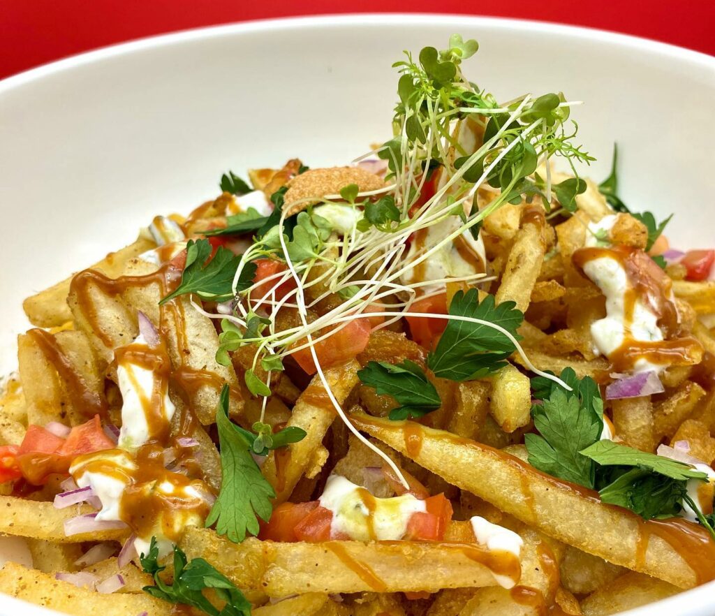 A colorful, flavorful farm-to-table dish from The Hopper Helena. The Hopper Helena offers fresh, locally-sourced and creative dishes in the heart of Downtown Helena's Walking Mall in Helena, Montana. 