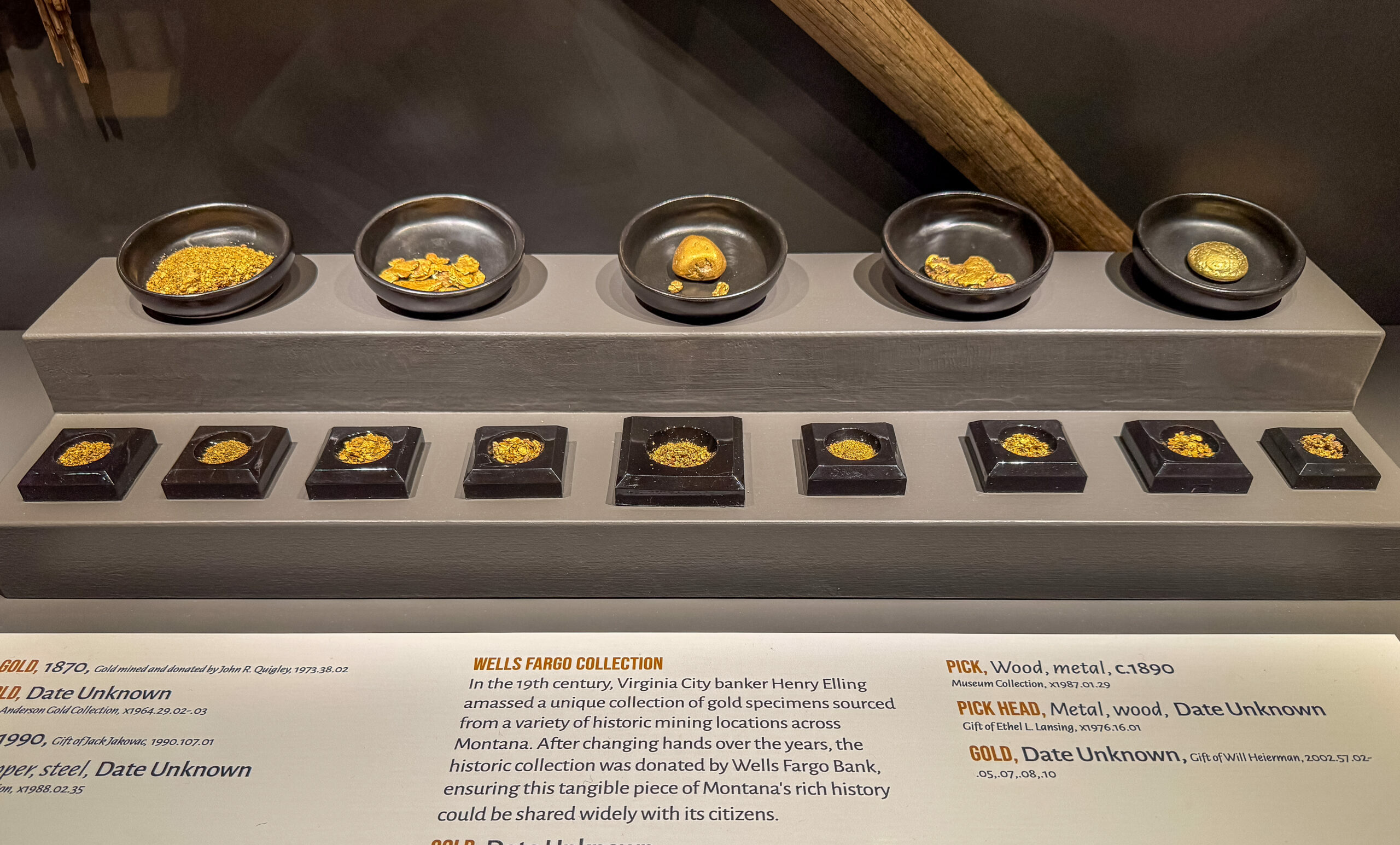 Gold displayed at Heritage Center in Helena
