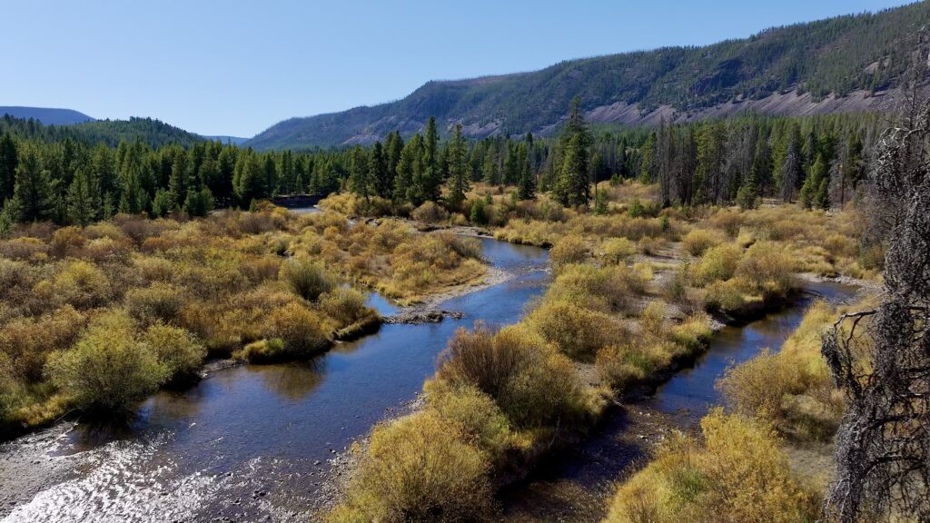 Aerial view of Rock Creek in the Flint Creek Valley near Philipsburg, MT. Photo by Mike Dreesman, Tempest Technologies.