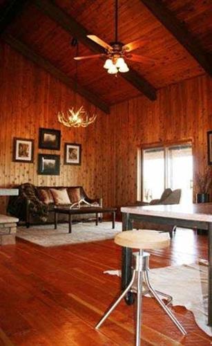 Madison River Vacation Rental: dining room into living room