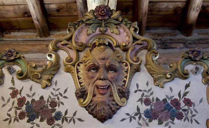 Nevada City's Music Hall: ornate organ facade