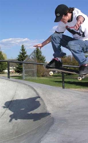 Benny Goodman Skate Park: Jock Stock local skate boarder