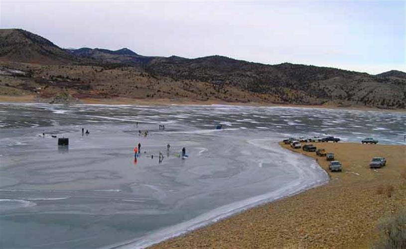 Ruby Reservoir: ice fishing