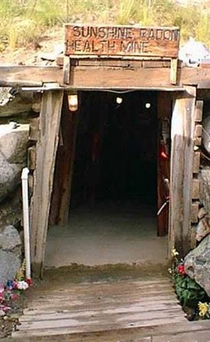 Sunshine Radon Health Mine: outside entrance to mine