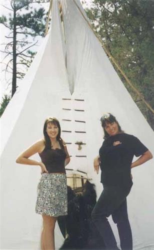 John Maki Outfitters: girls with tepee