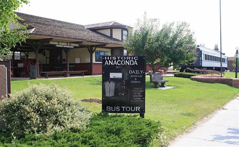 Anaconda Historic Bus Tours: sign