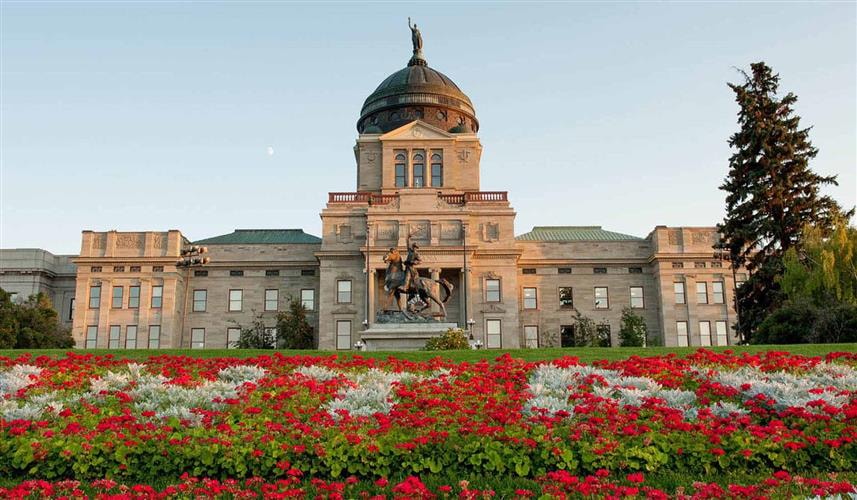State Capitol Grounds and Trail: gardens beside capitol