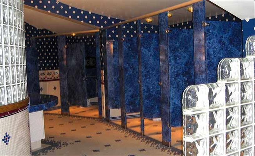 Helena Civic Center: tiled bathrooms