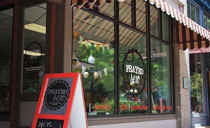 Frayed Sew: exterior of store