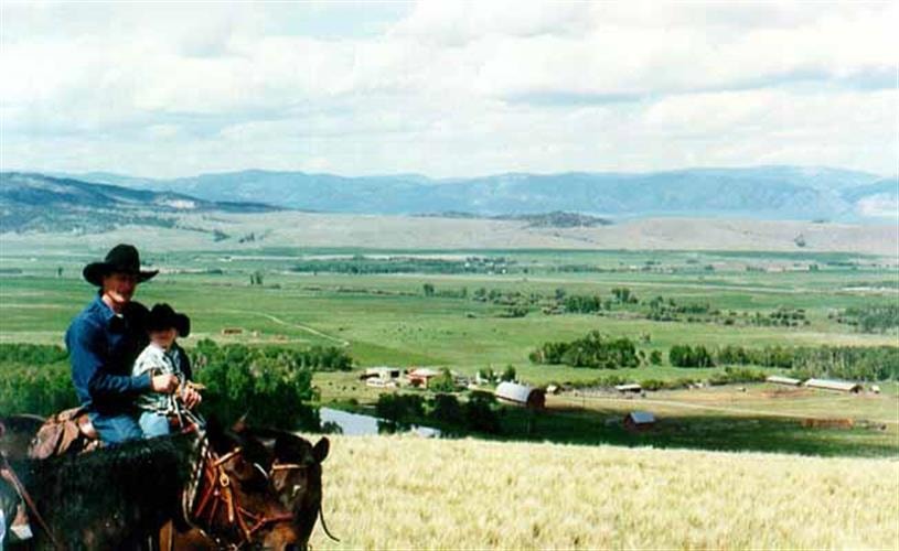 Staubach Creek Ranch: Father and Son overlooking the Ranch