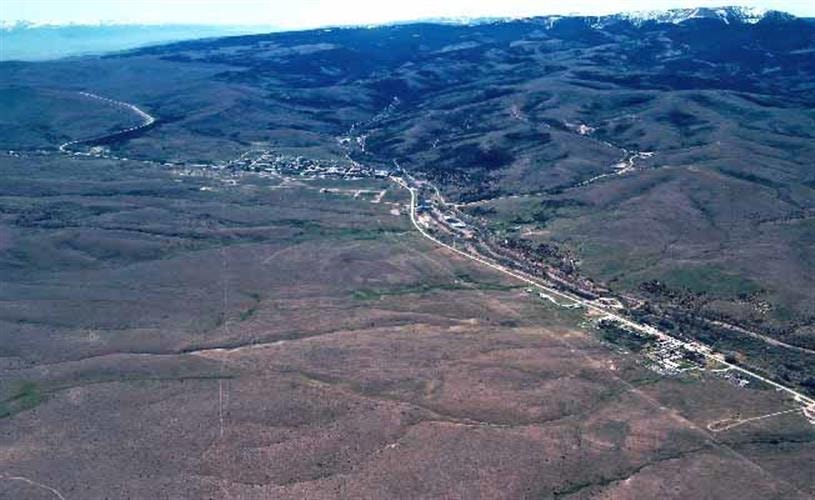 Alder Gulch: Air view of  Alder gulch
