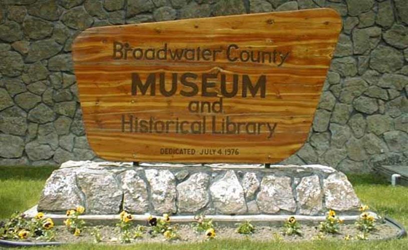 Broadwater County Museum and Library: sign