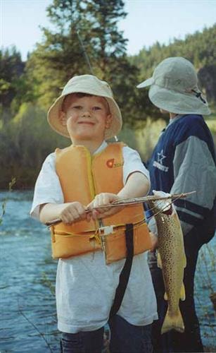 Two Feathers Lodge: young fisherman